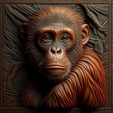 3D модель Trachypithecus shortridgei (STL)